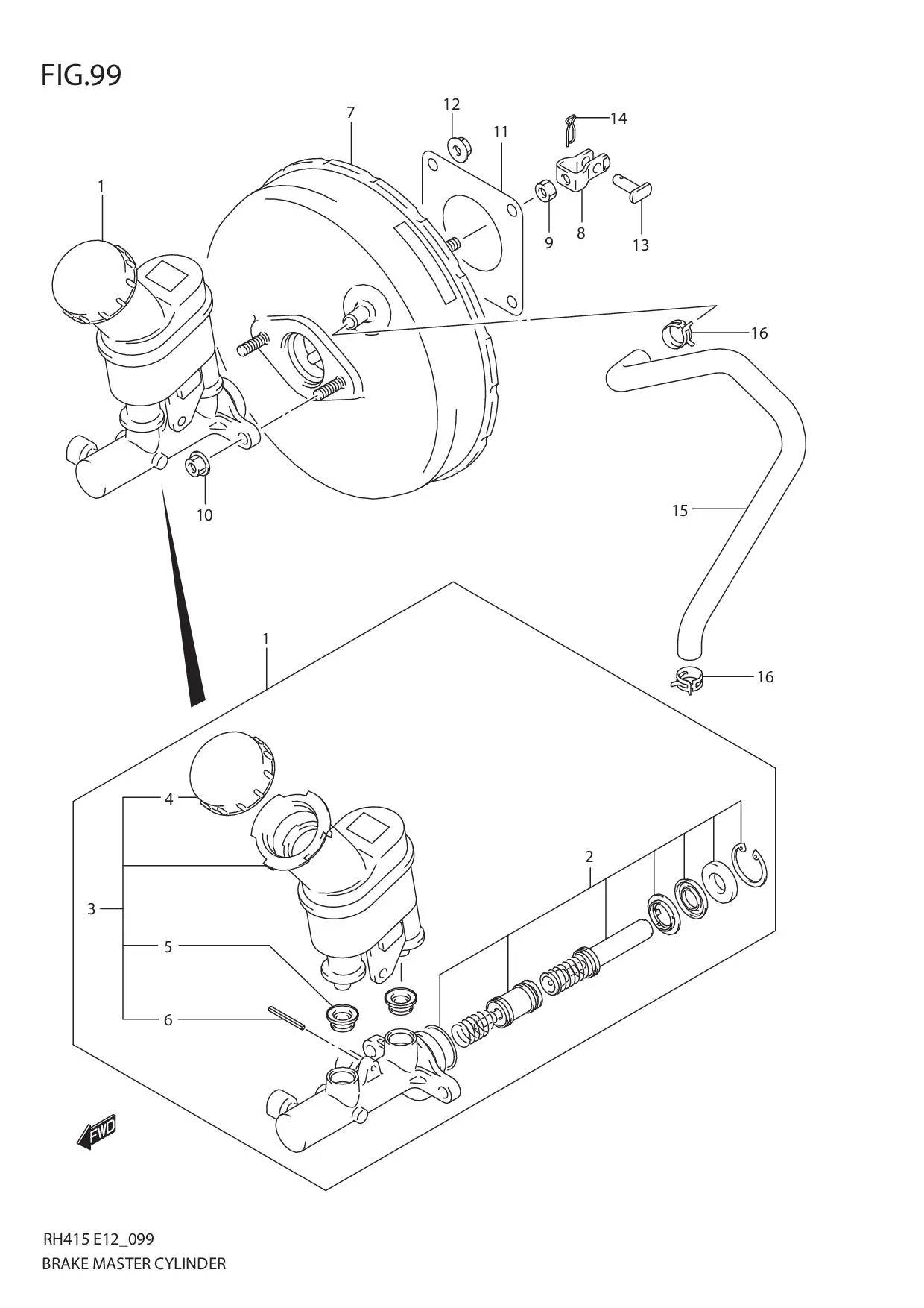 FIG.99 BRAKE MASTER CYLINDER