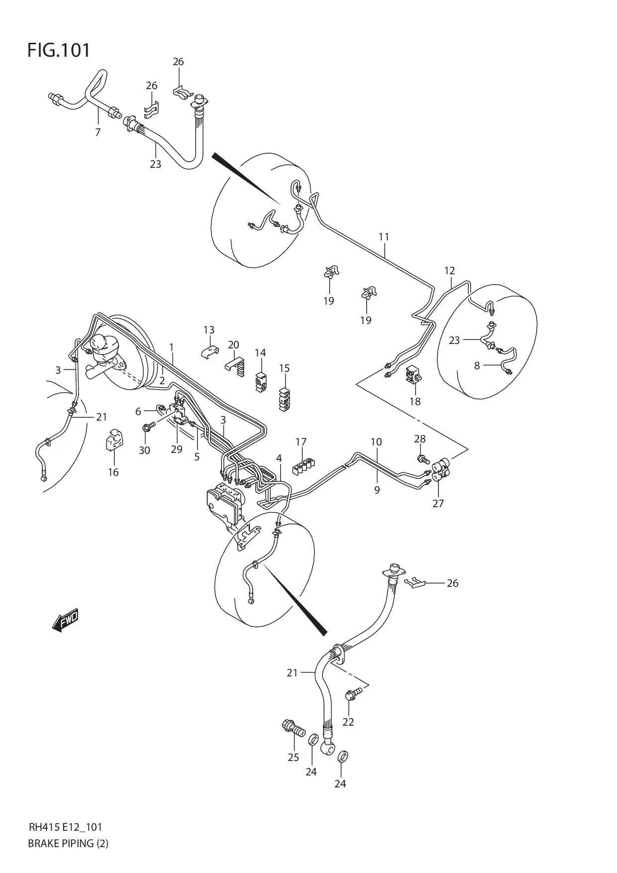 FIG.101 BRAKE PIPING (TYPE 2)