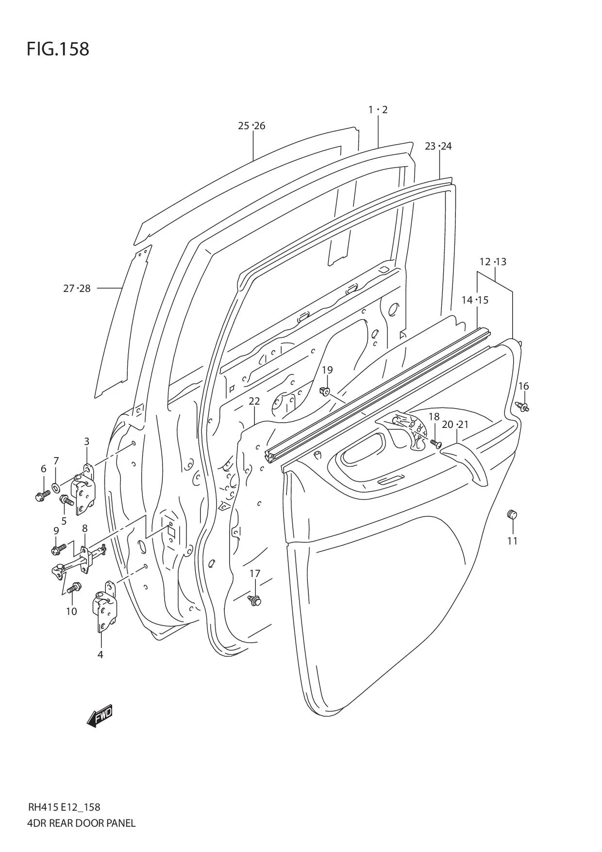 FIG.158 4DR REAR DOOR PANEL