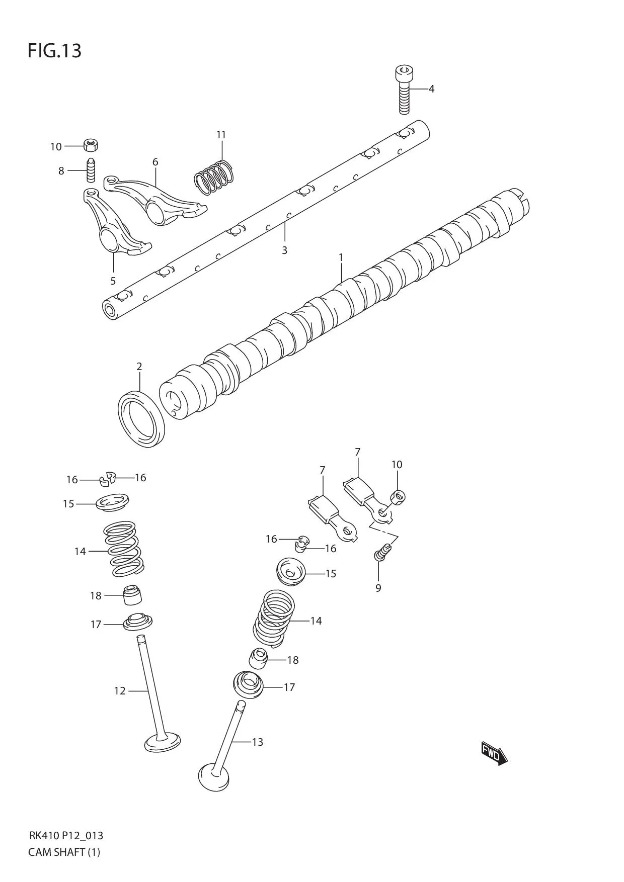 FIG.13 CAM SHAFT (1)
