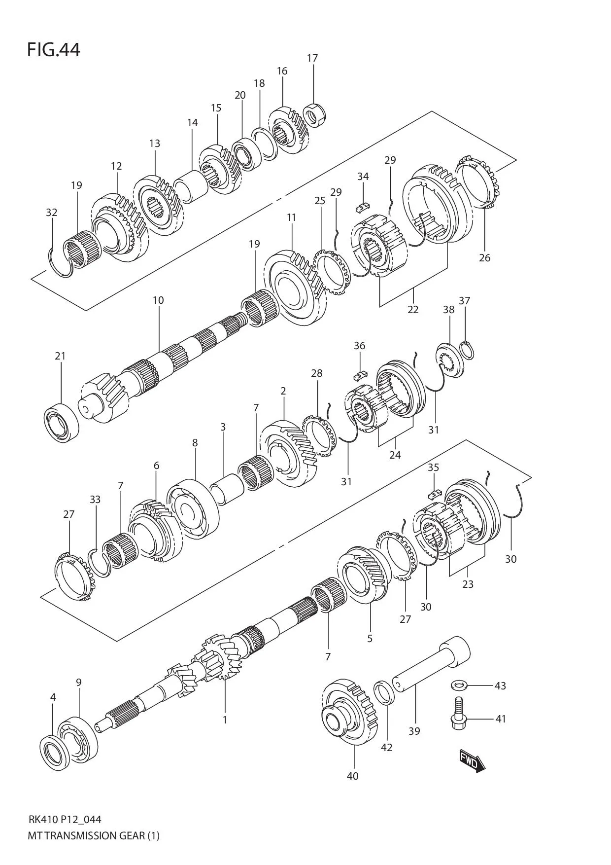 FIG.44 MT TRANSMISSION GEAR (1)