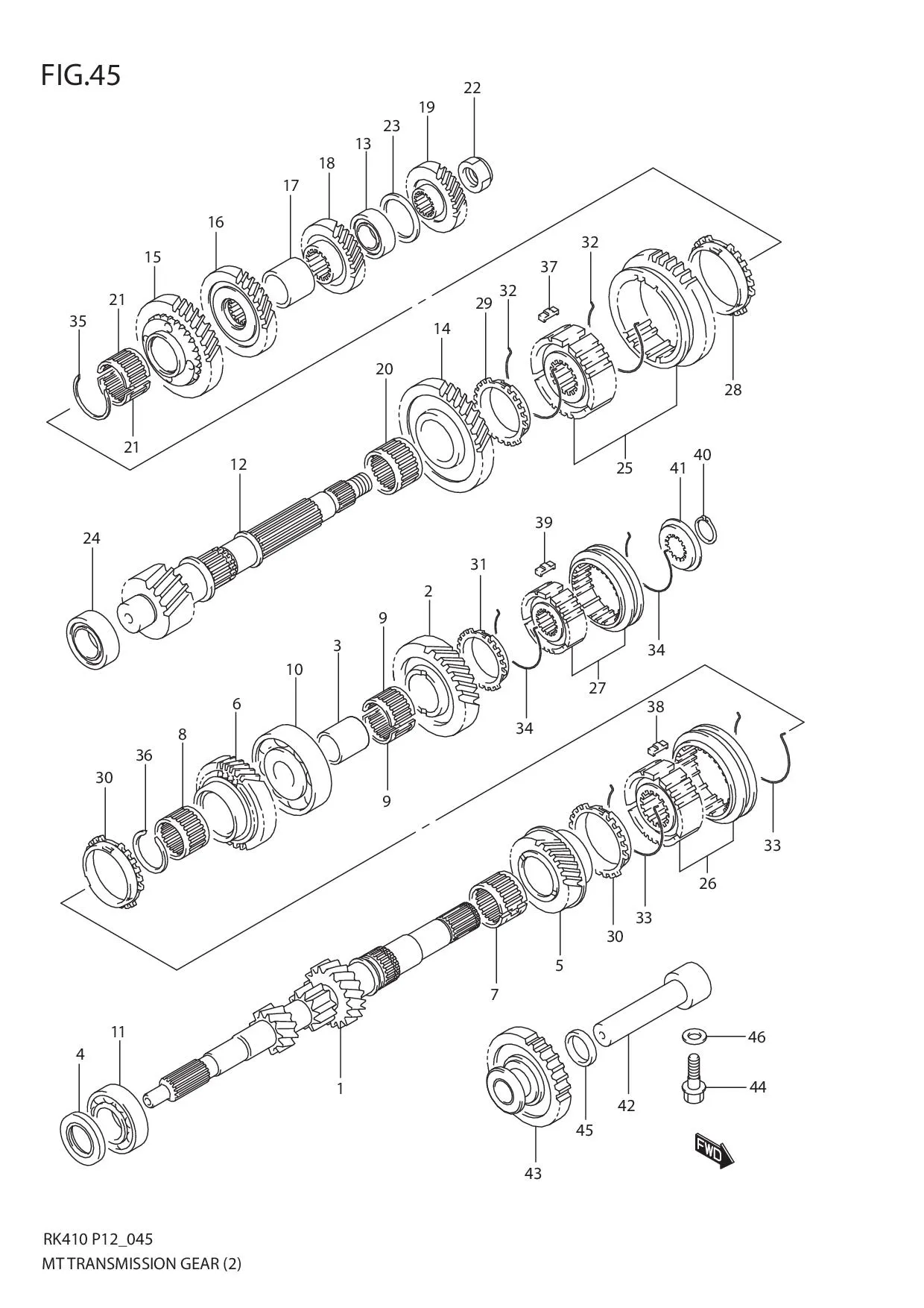 FIG.45 MT TRANSMISSION GEAR (2)