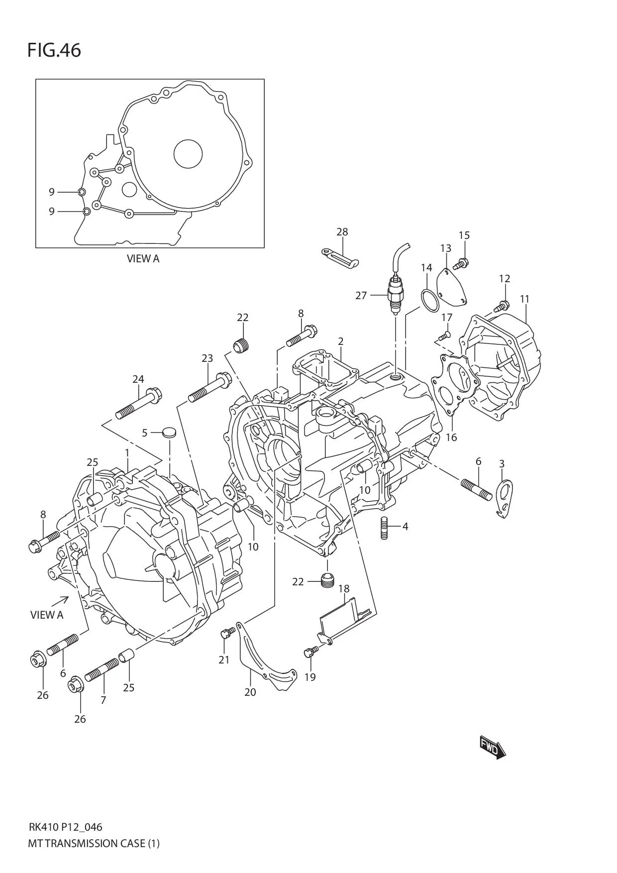 FIG.46 MT TRANSMISSION CASE (1)
