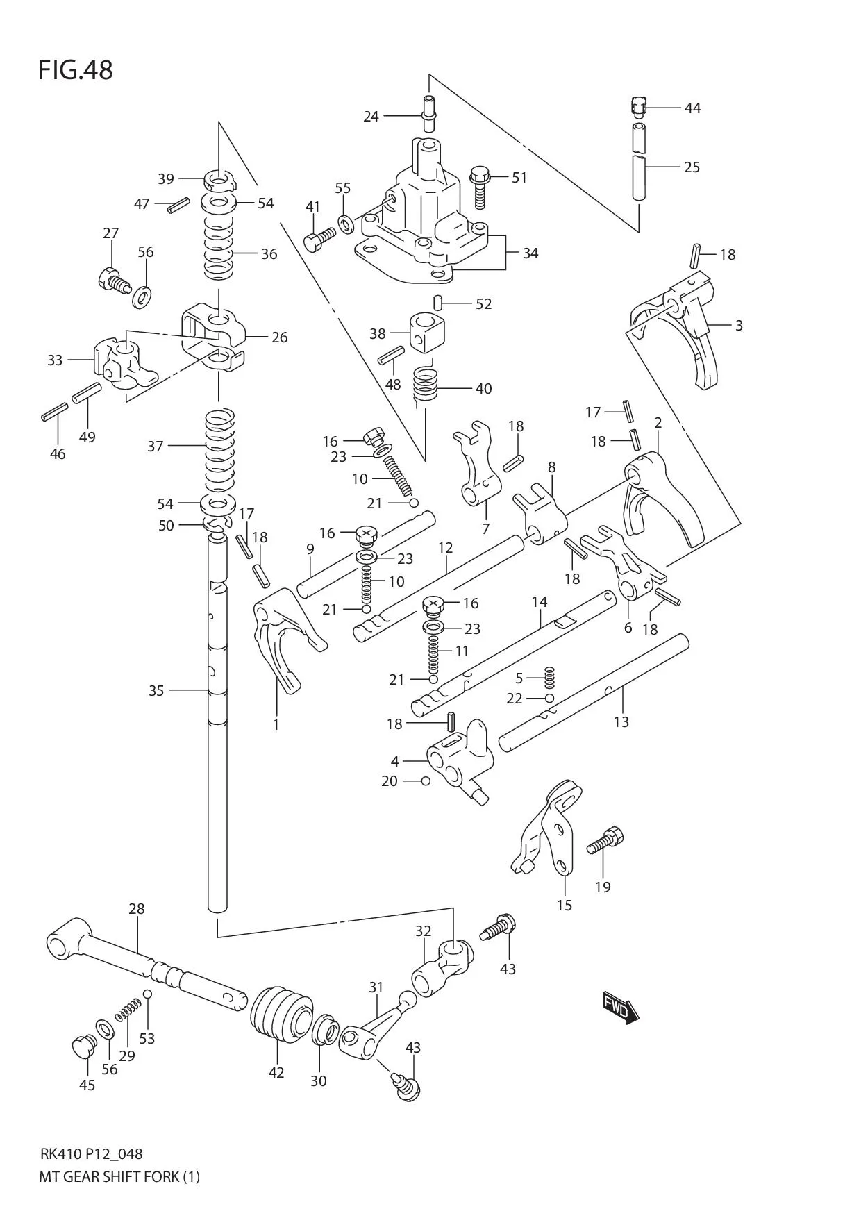 FIG.48 MT GEAR SHIFT FORK (1)