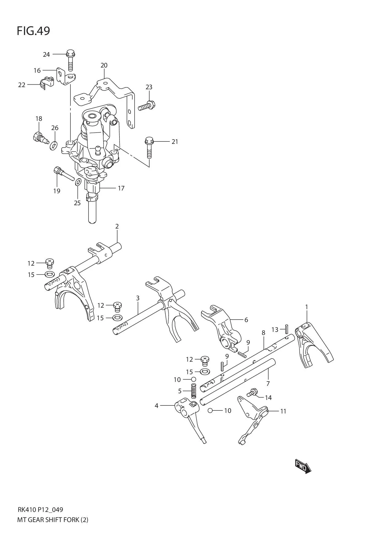 FIG.49 MT GEAR SHIFT FORK (2)