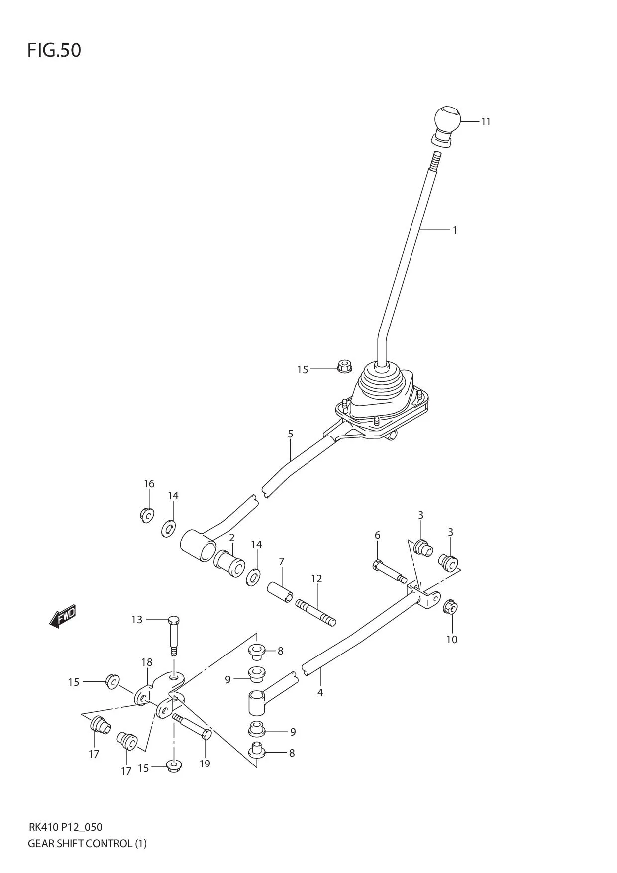 FIG.50 GEAR SHIFT CONTROL (1)