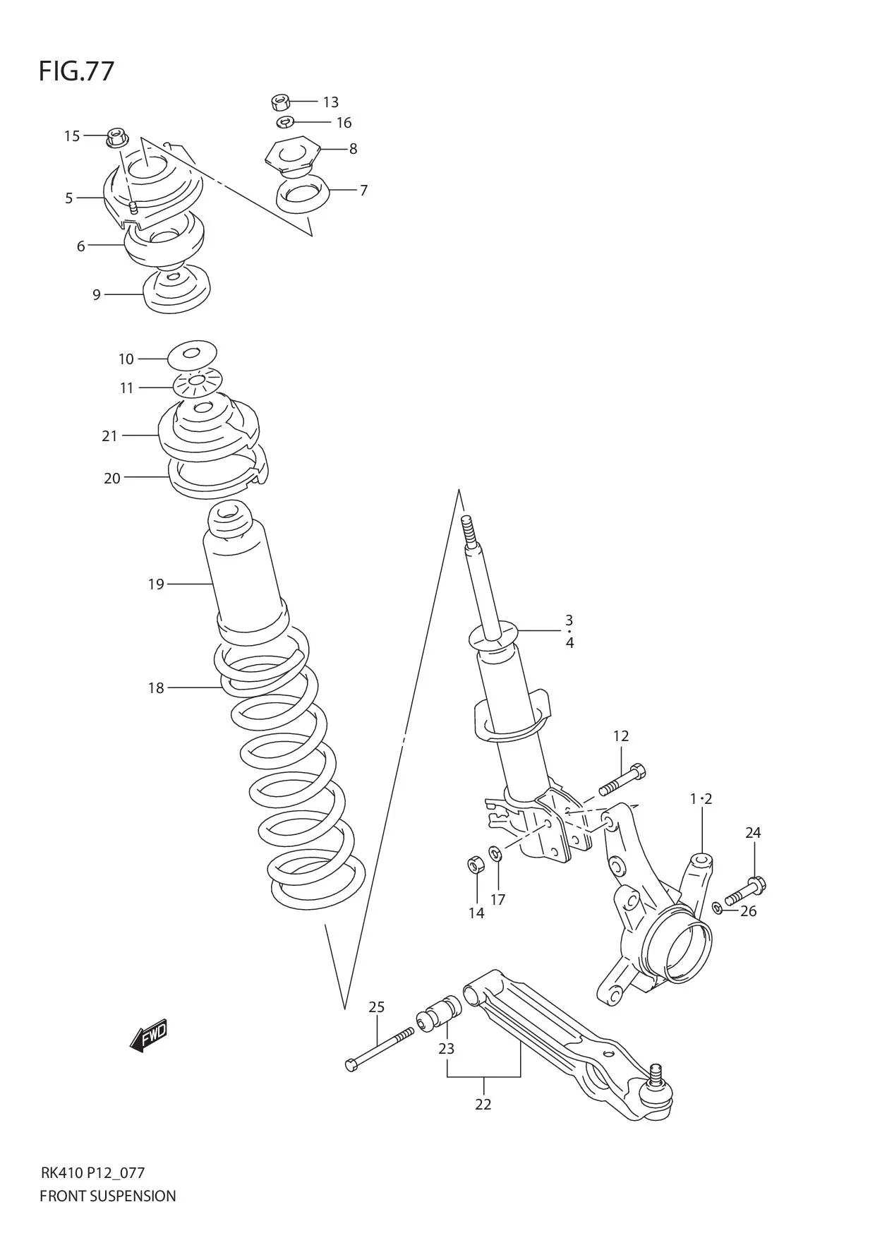 FIG.77 FRONT SUSPENSION (1)