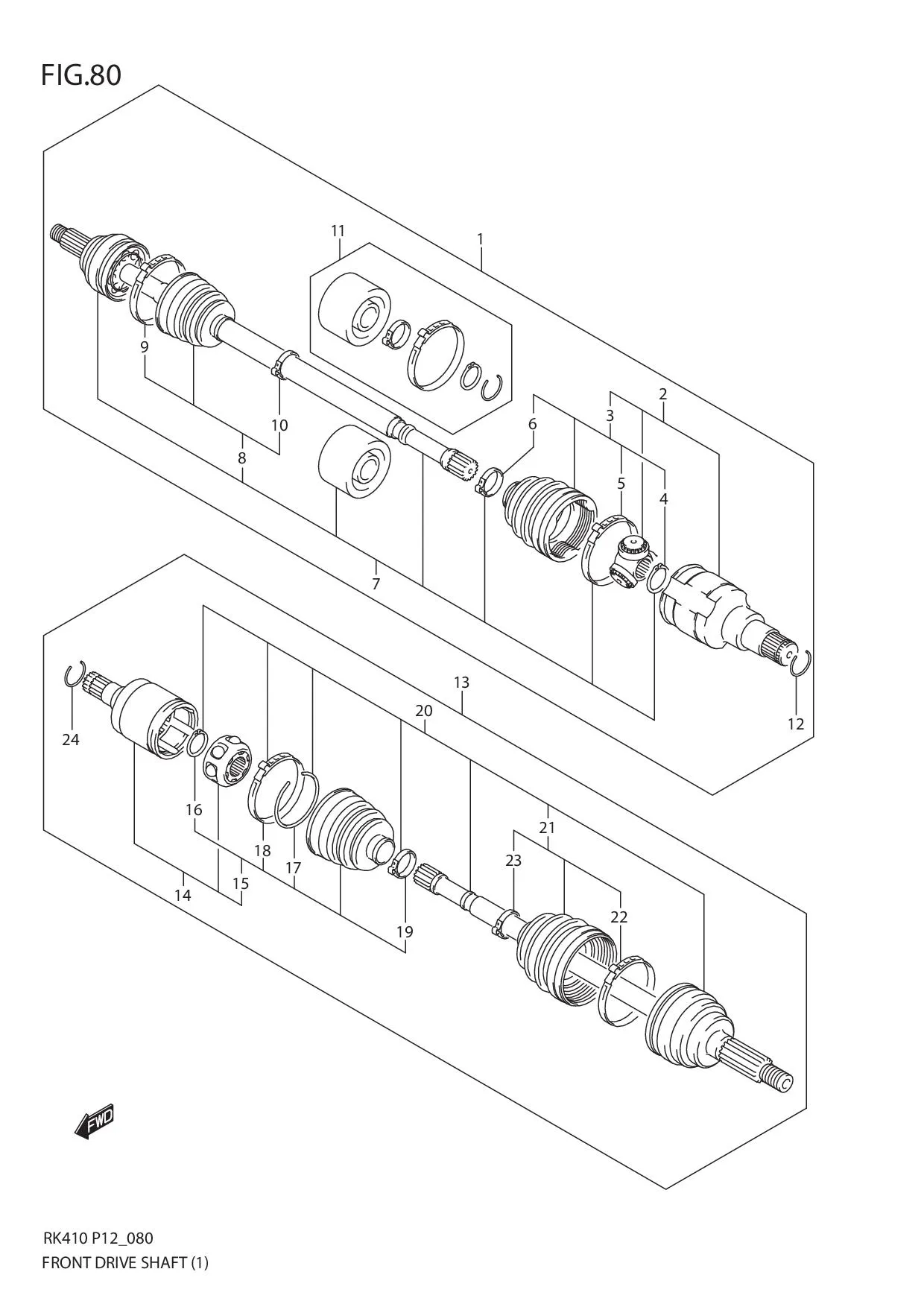 FIG.80 FRONT DRIVE SHAFT (1)