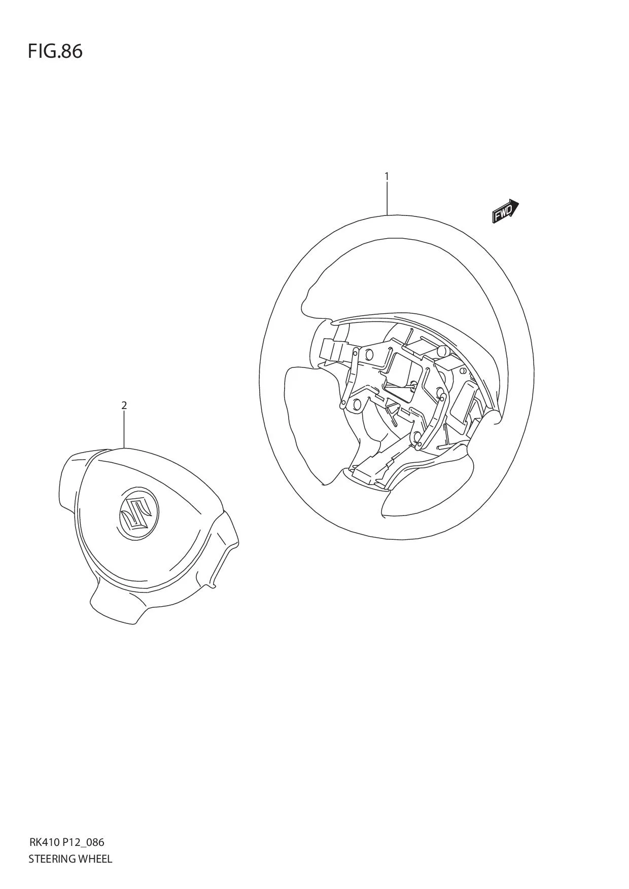 FIG.86 STEERING WHEEL
