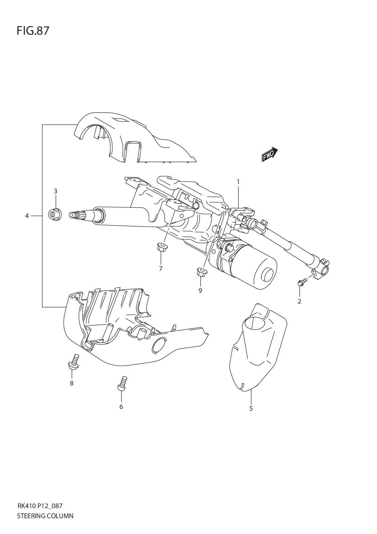 FIG.87 STEERING COLUMN