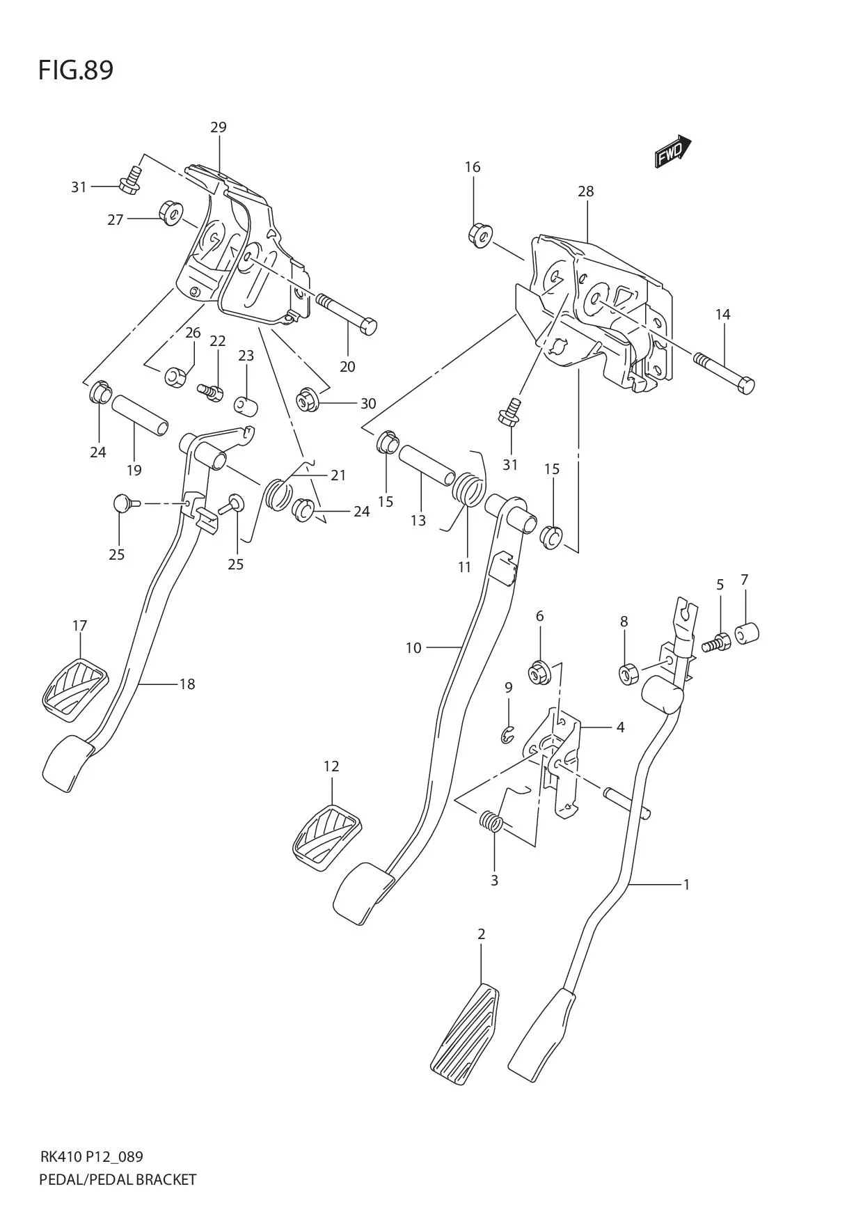 FIG.89 PEDAL/PEDAL BRACKET