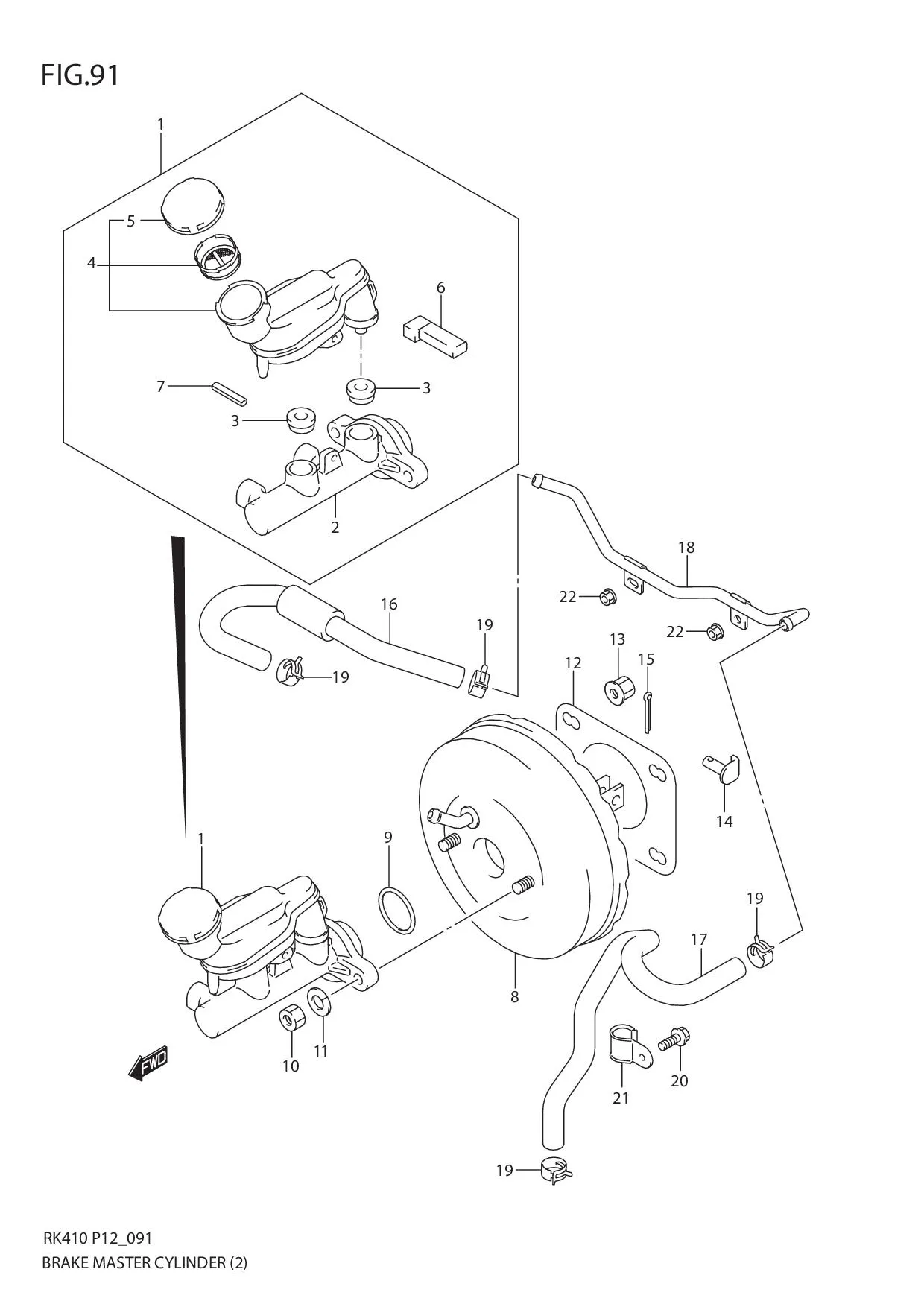 FIG.91 BRAKE MASTER CYLINDER (2)