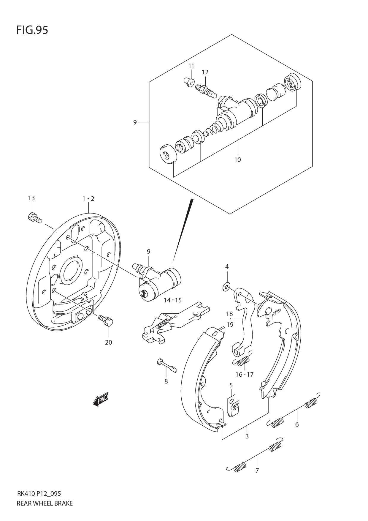 FIG.95 REAR WHEEL BRAKE