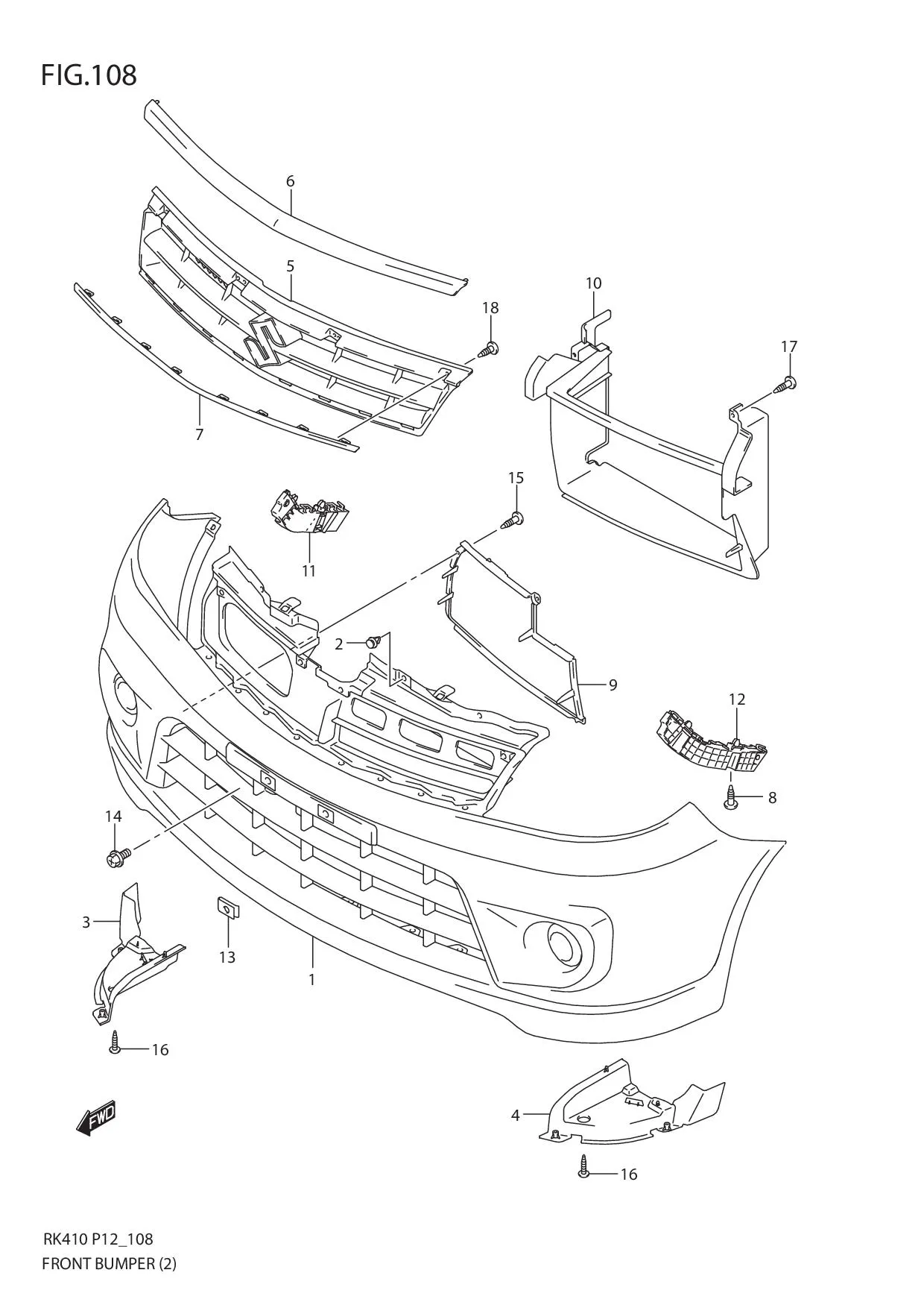 FIG.108 FRONT BUMPER (2)