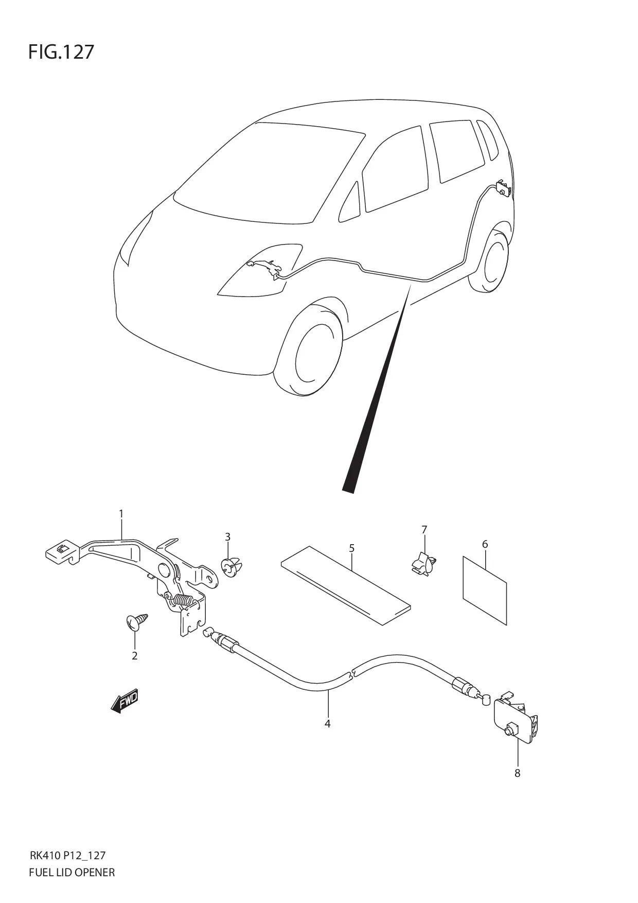 FIG.127 FUEL LID OPENER