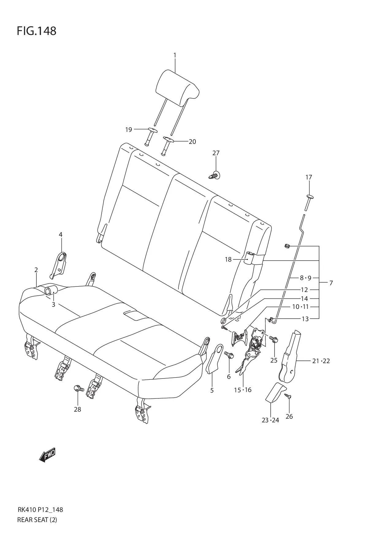 FIG.148 REAR SEAT (2)