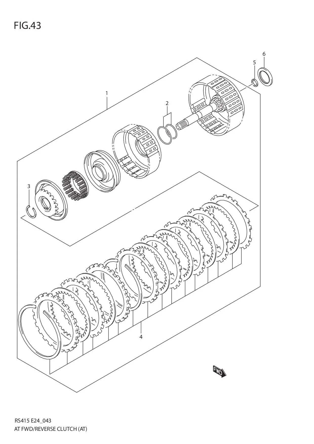 FIG.43 AT FWD/REVERSE CLUTCH (AT)