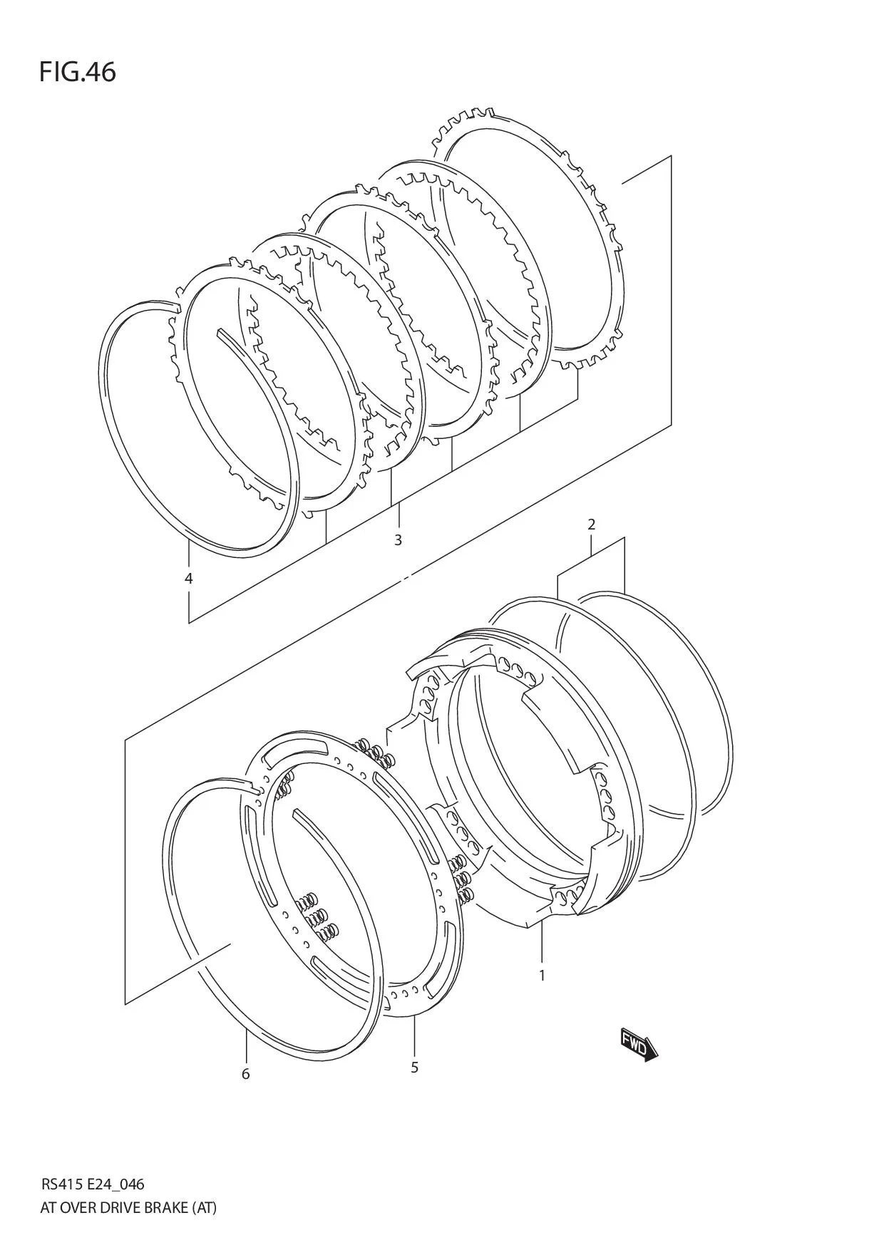 FIG.46 AT OVER DRIVE BRAKE (AT)