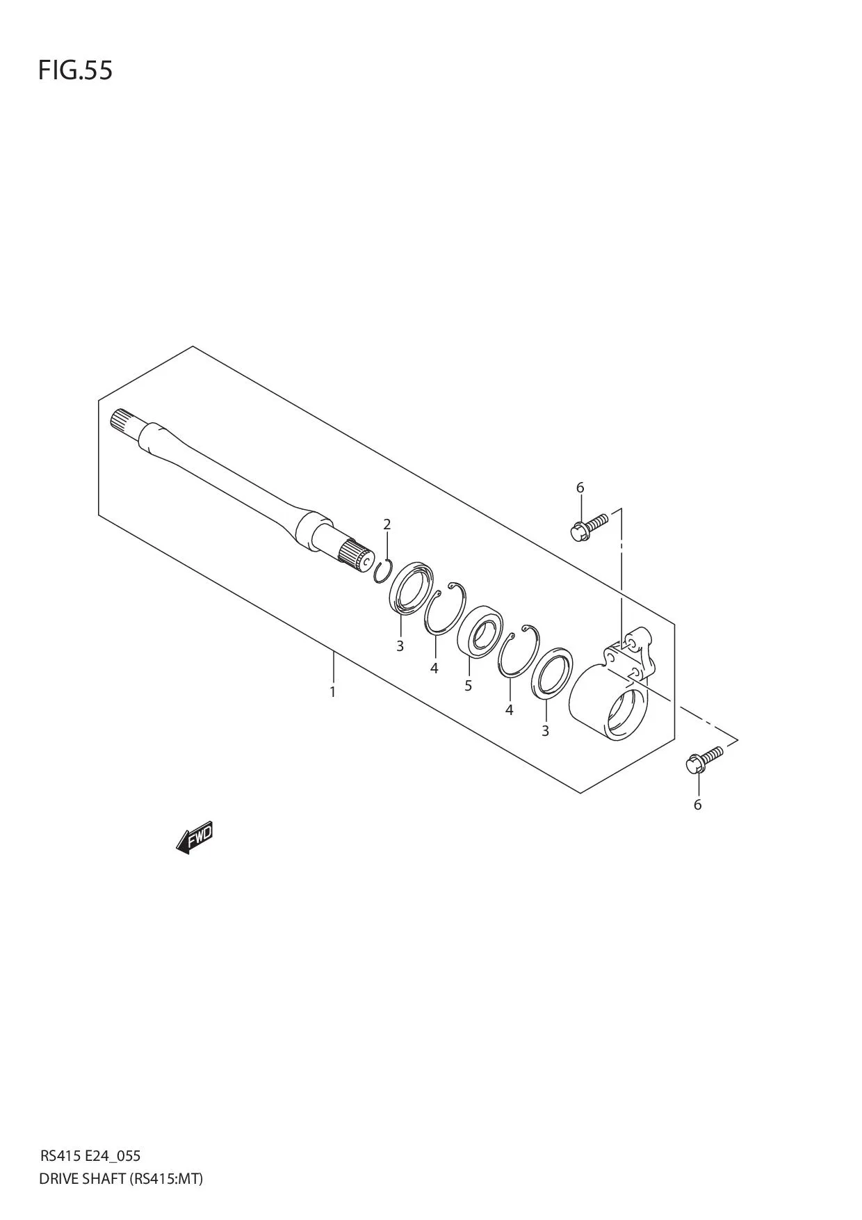 FIG.55 DRIVE SHAFT (RS415:MT)