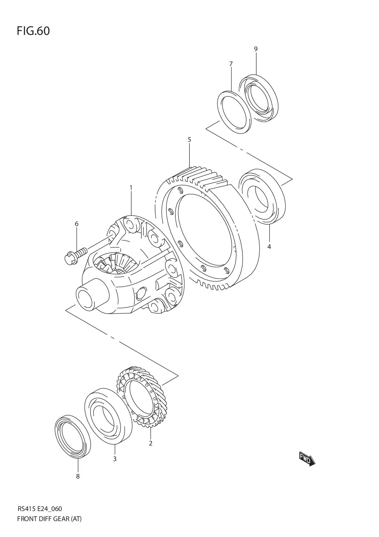 FIG.60 FRONT DIFF GEAR (AT)