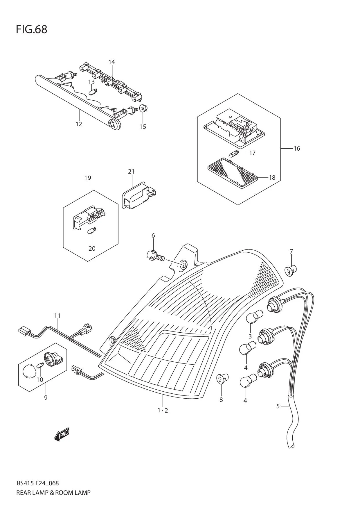 FIG.68 REAR LAMP AND ROOM LAMP