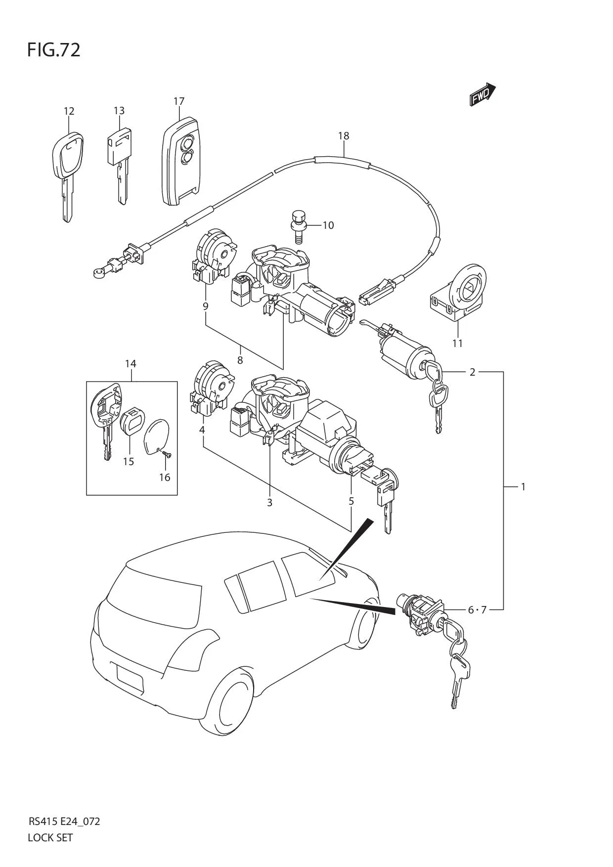 FIG.72 LOCK SET