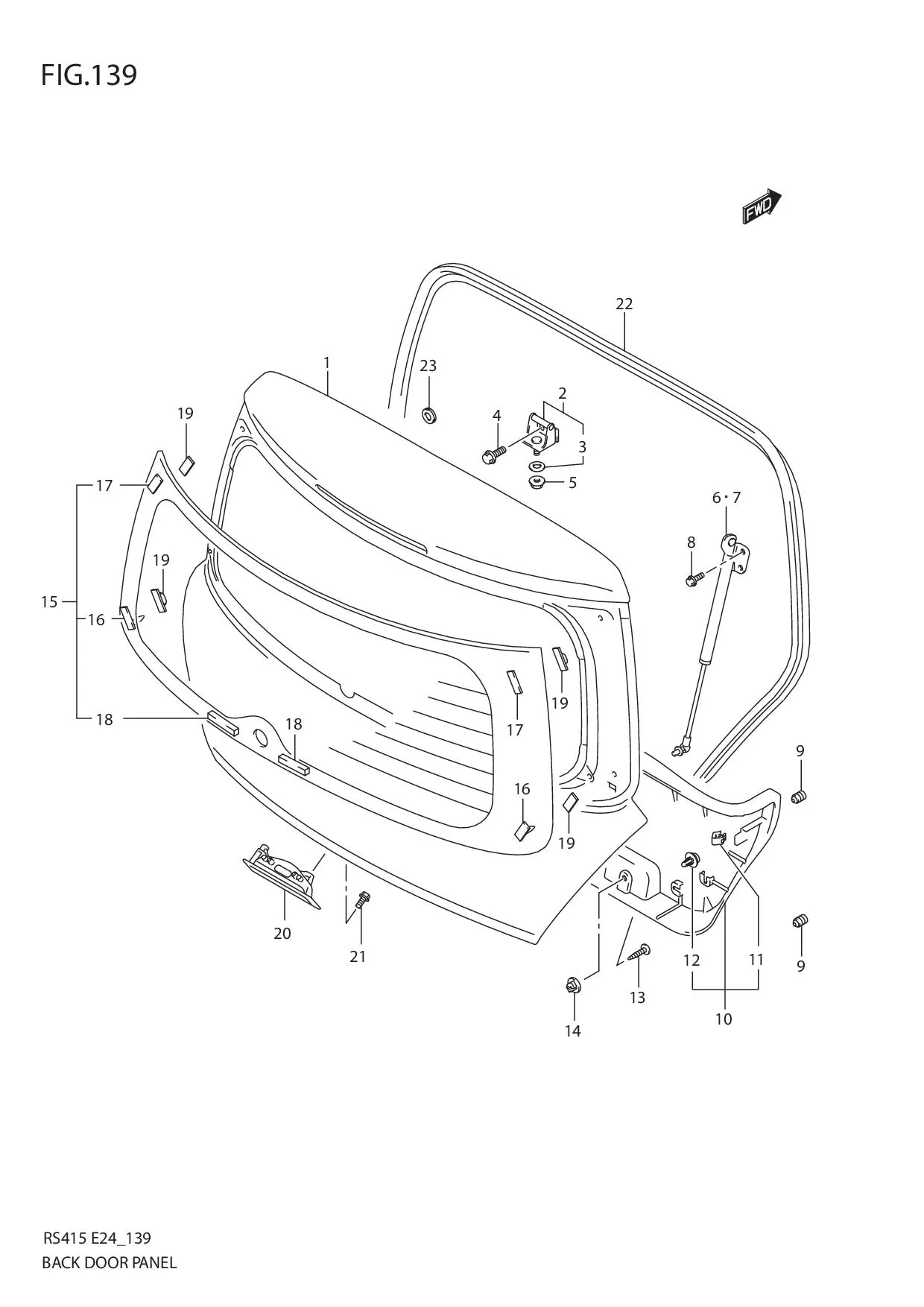 FIG.139 BACK DOOR PANEL