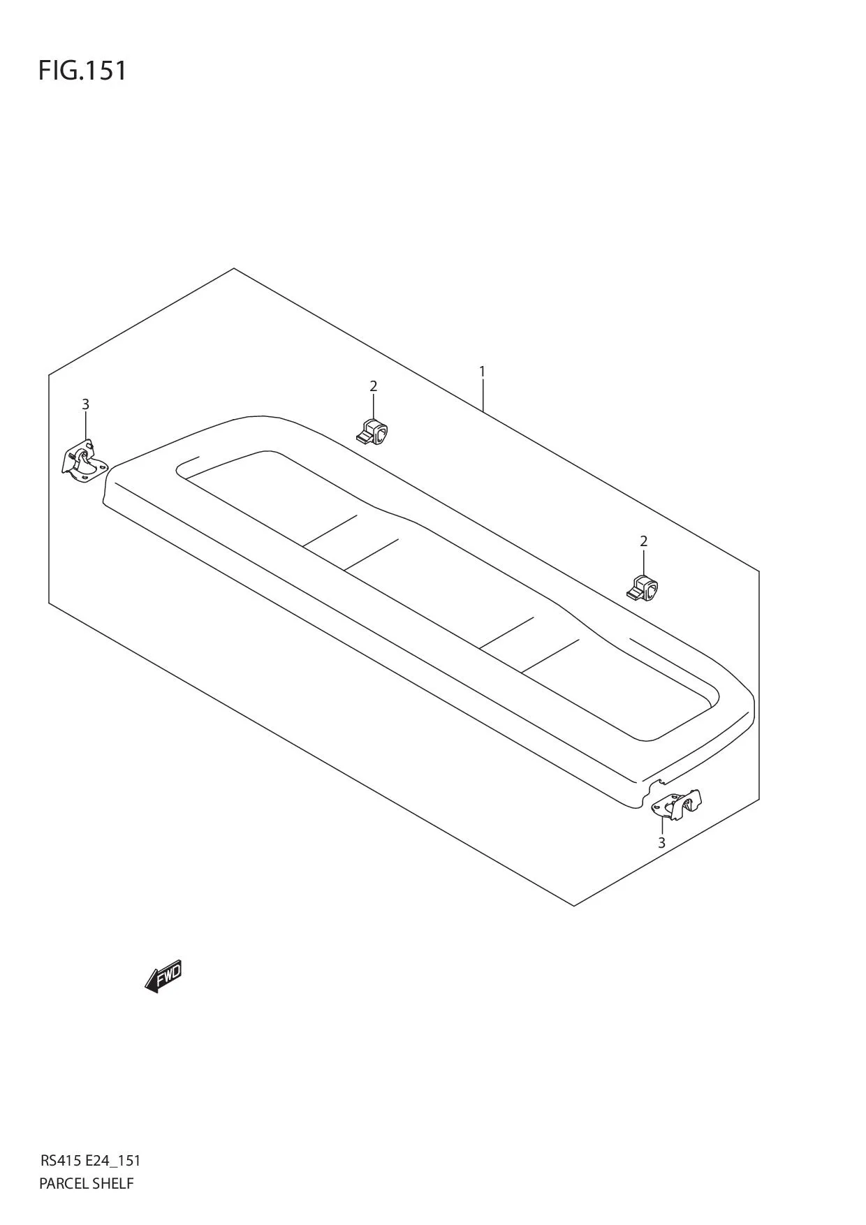 FIG.151 PARCEL SHELF