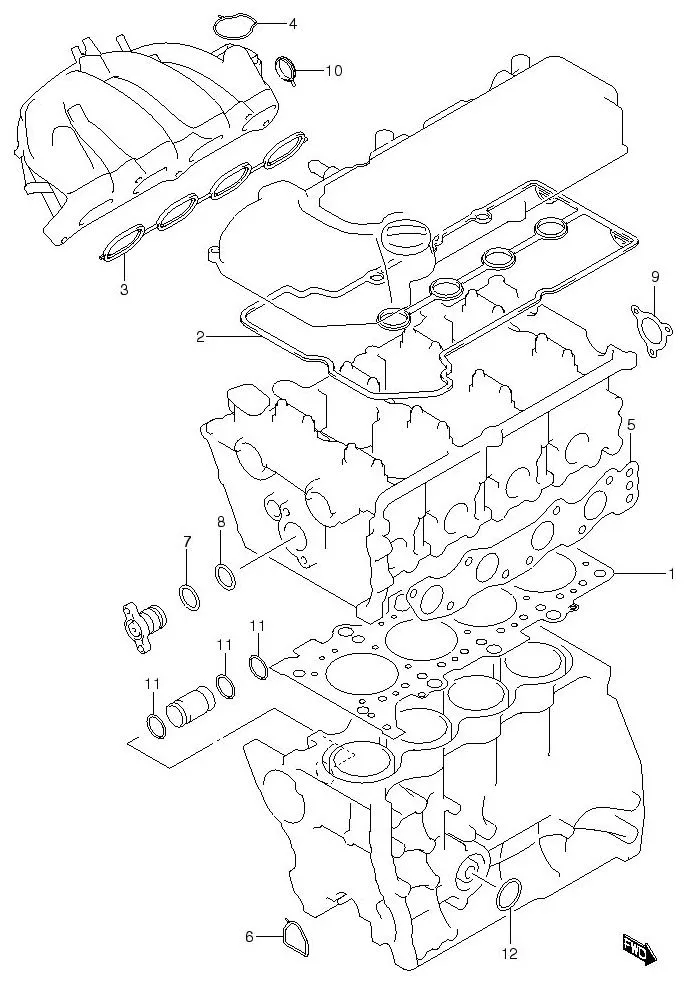 FIG.1 ENGINE GASKET SET