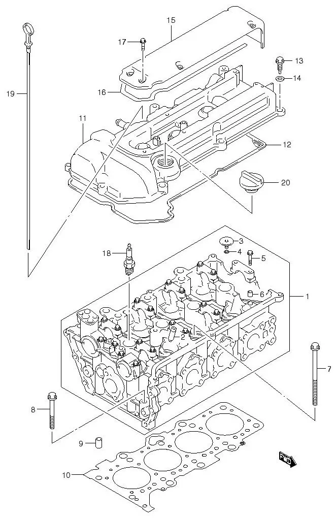 FIG.2 CYLINDER HEAD