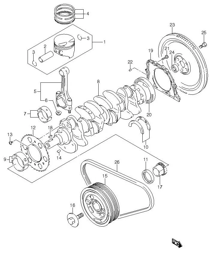 FIG.7 CRANKSHAFT