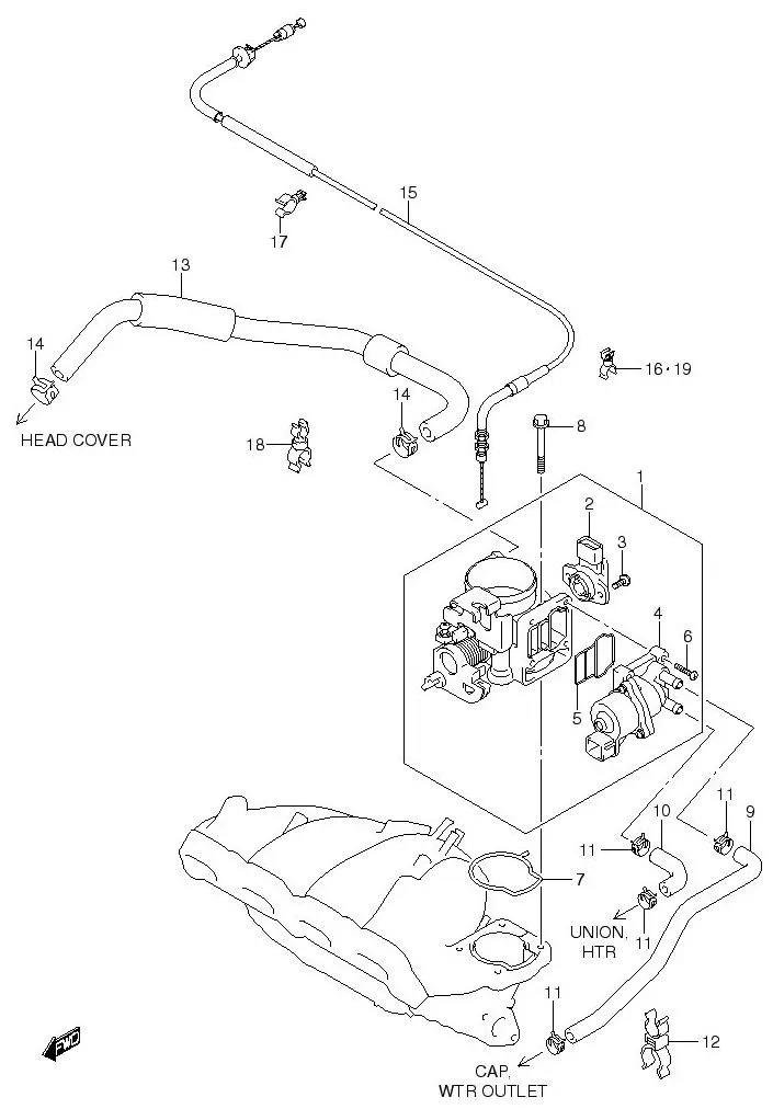 FIG.11 THROTTLE BODY