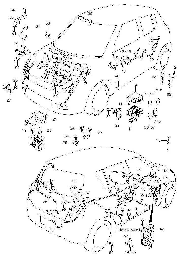 FIG.54 WIRING HARNESS