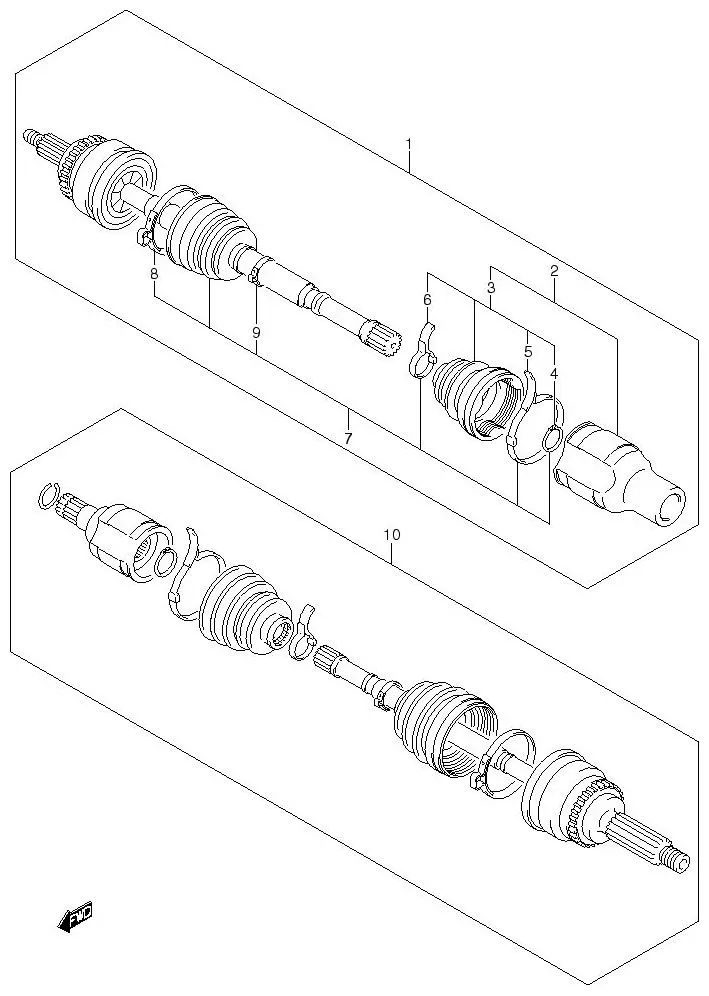 FIG.63 FRONT DRIVE SHAFT (MT)