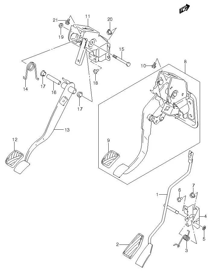 FIG.72 PEDAL/PEDAL BRACKET (MT)