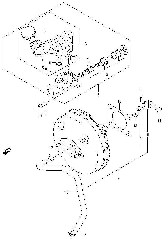 FIG.74 BRAKE MASTER CYLINDER