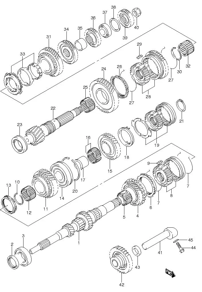 FIG.24 MT TRANSMISSION GEAR (MT)