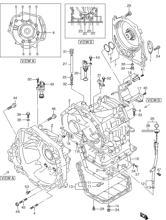 FIG.36 AT TRANSMISSION CASE (AT)