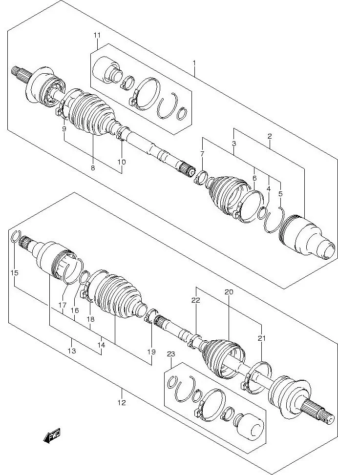 FIG.63 FRONT DRIVE SHAFT (MT)