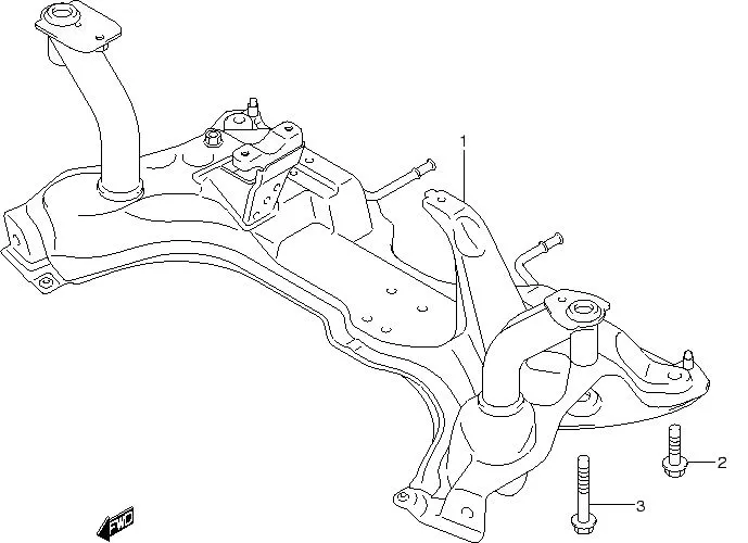 FIG.66 FRONT SUSPENSION FRAME