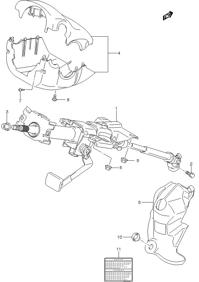 FIG.70 STEERING COLUMN