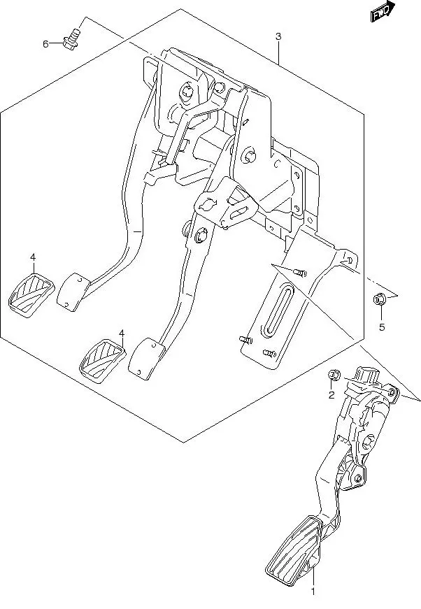 FIG.72 PEDAL/PEDAL BRACKET (MT)