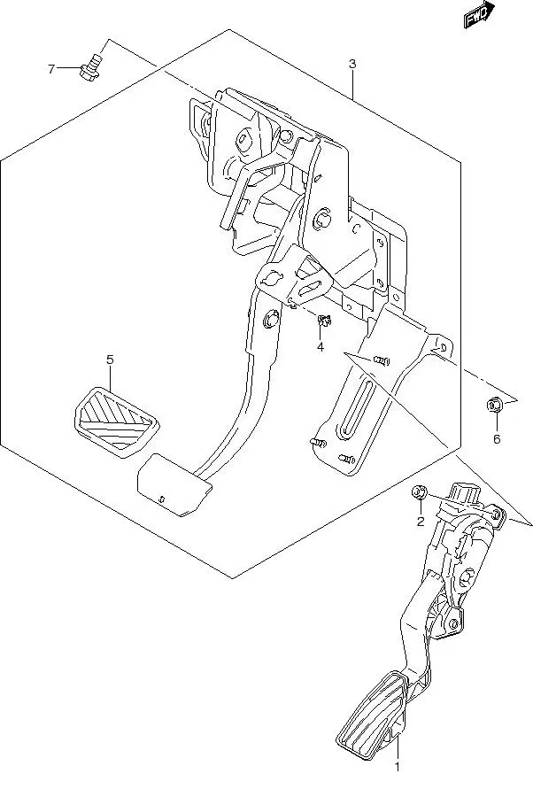 FIG.73 PEDAL/PEDAL BRACKET (AT)