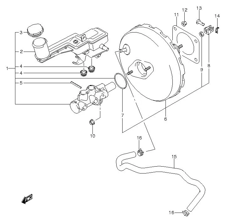 FIG.74 BRAKE MASTER CYLINDER