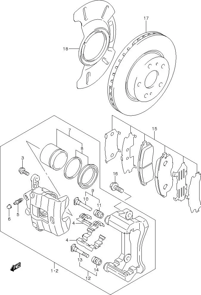 FIG.77 FRONT WHEEL BRAKE
