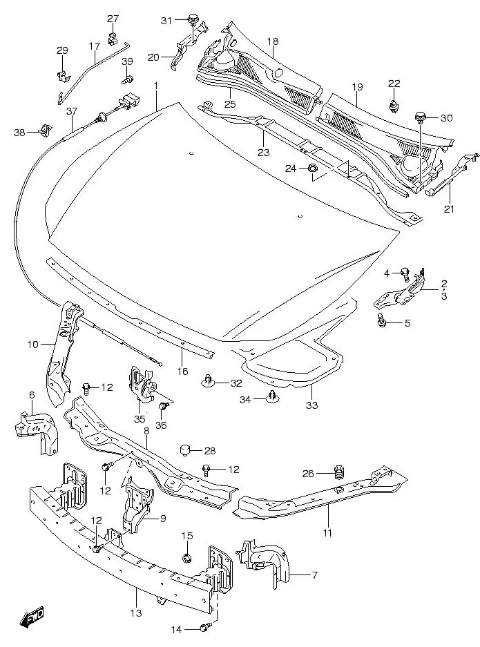 FIG.80 FRONT HOOD PANEL