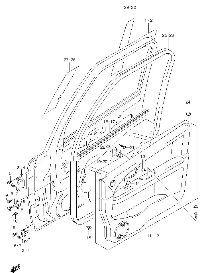 FIG.102 FRONT DOOR PANEL
