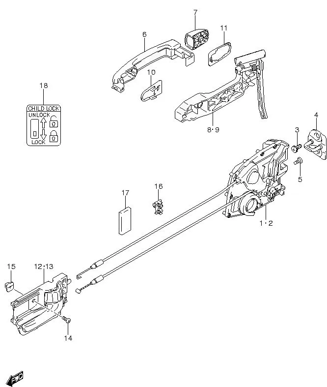 FIG.107 REAR DOOR LOCK