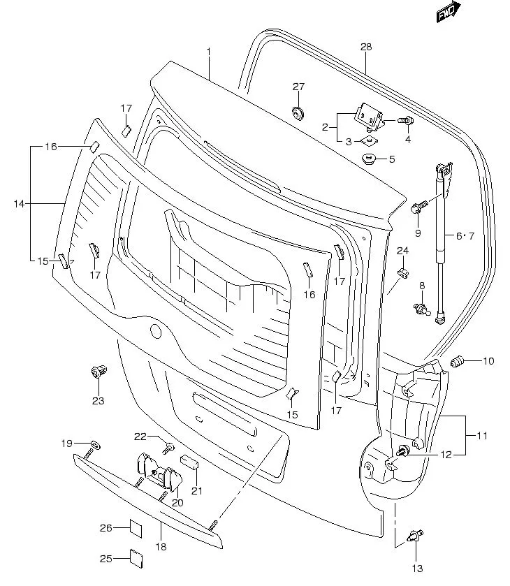 FIG.108 BACK DOOR LOCK