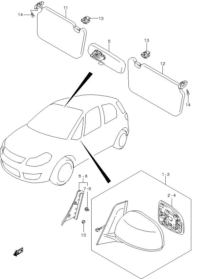 FIG.110 MIRROR/SUNVISOR